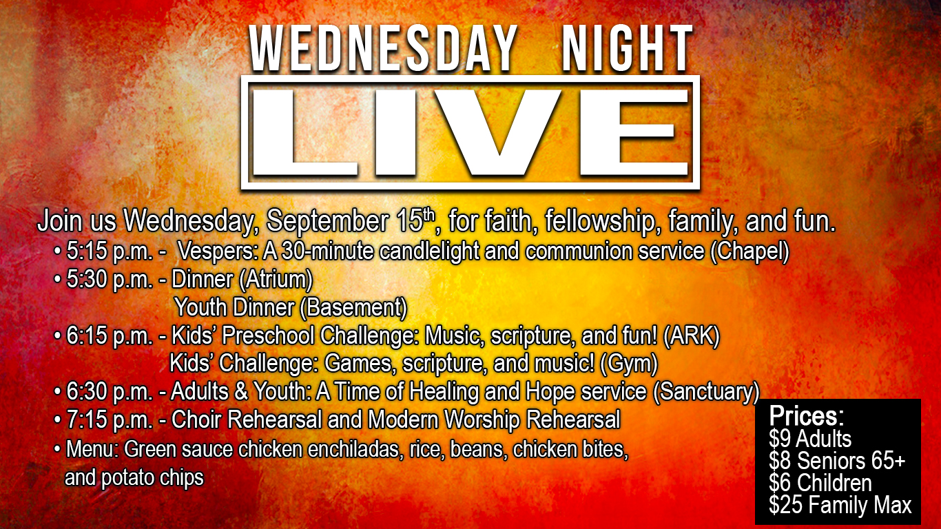 Wednesday Night Live!! - First Methodist Midland