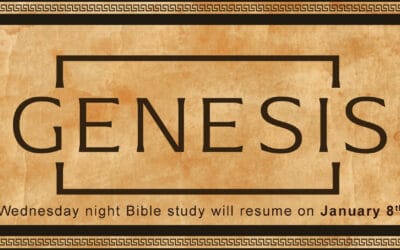 Genesis Bible Study Resumes