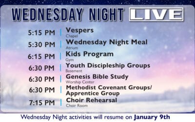 Wednesday Night Activities Returning SOON!